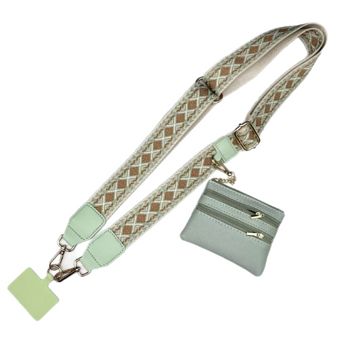 Crossbody Bag Strap with Mini Coin Purse