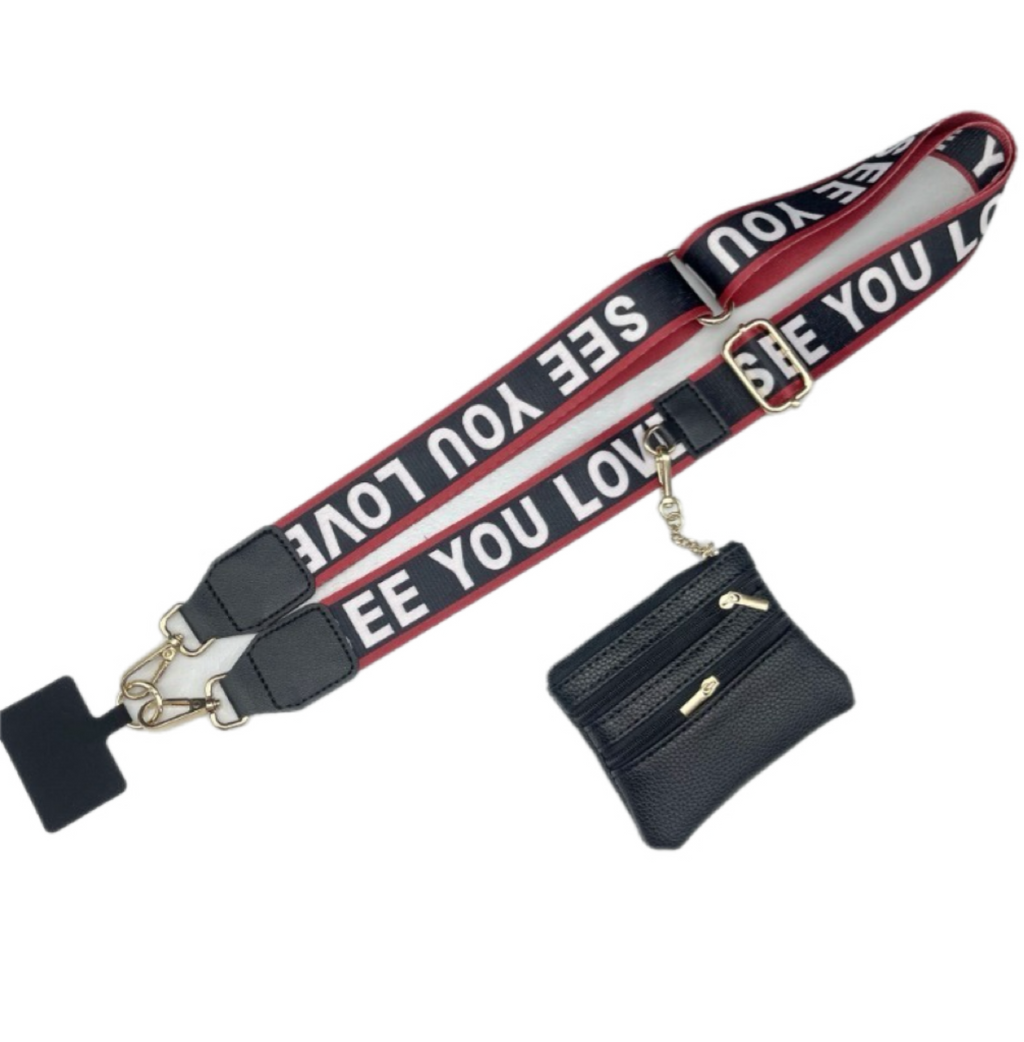 Crossbody Bag Strap with Mini Coin Purse