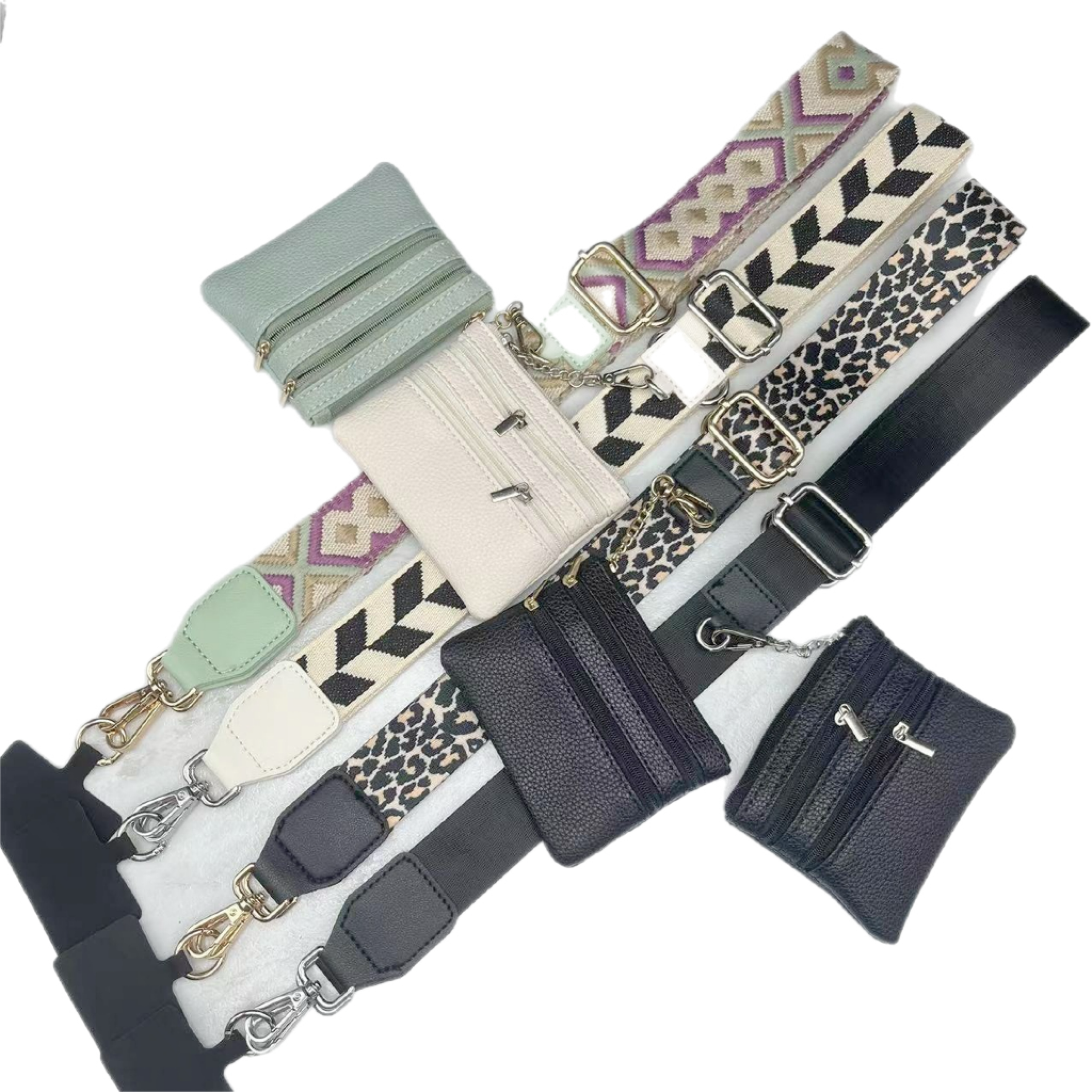 Crossbody Bag Strap with Mini Coin Purse