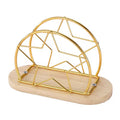 Star Wire Napkin Holder with Wood Base